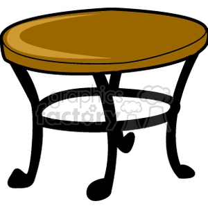 300x300 Royalty Free Brown Coffee Table 147644 Vector Clip Art Image