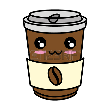 450x450 Cold Coffee Drink Cute Cartoon Vector Ilustration Royalty Free