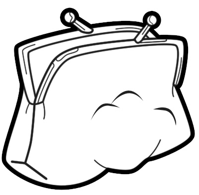 401x392 Bag Clipart Coin Purse