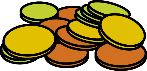 512x248 Coins Clip Art