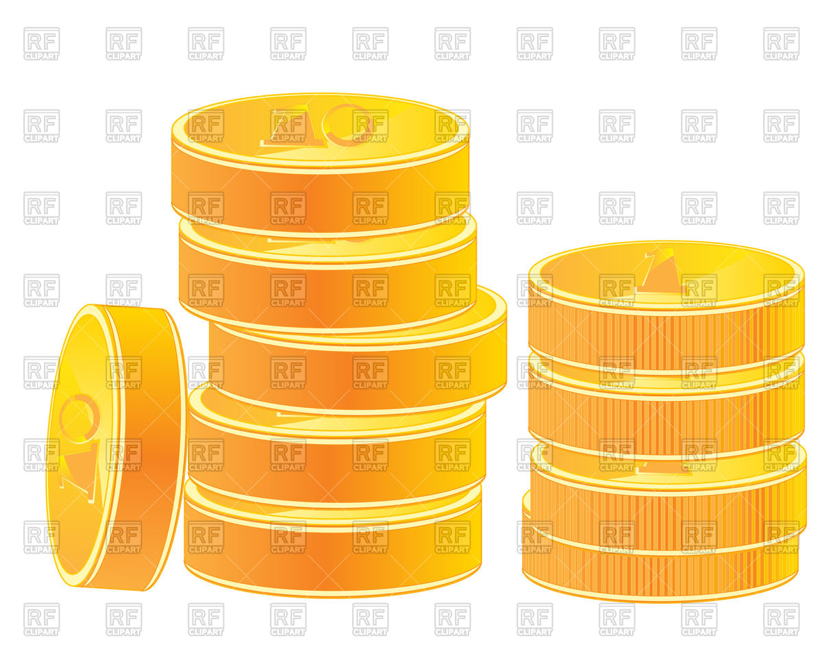 1200x960 Gold Coins Royalty Free Vector Clip Art Image