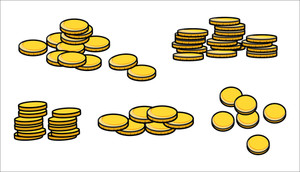 300x172 Gold Coins Stack
