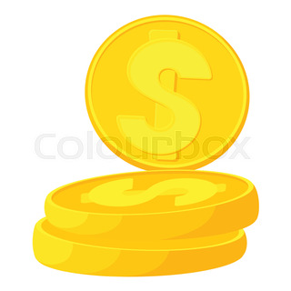 320x320 Vector Dollar Coins Rotation Animation Sprites Set Stock Vector