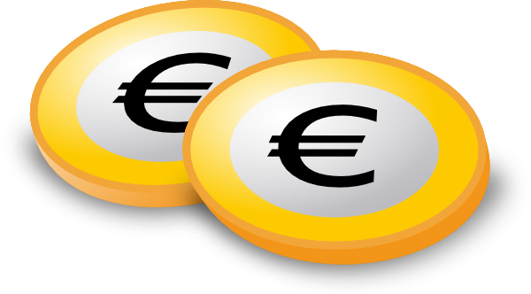 600x332 Euro Coins Clip Art