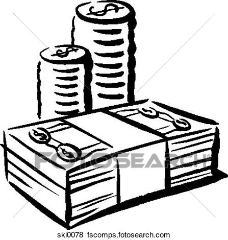 447x470 Stock Illustration Of Cash And Coins Bampw Ski0078