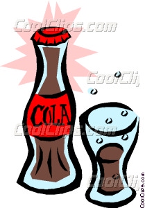 209x300 Cola Bottle With Glass Vector Clip Art