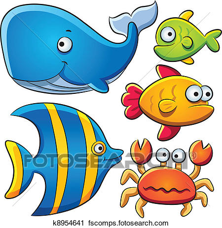 450x464 Clipart Of Sea Fish Collection K8954641