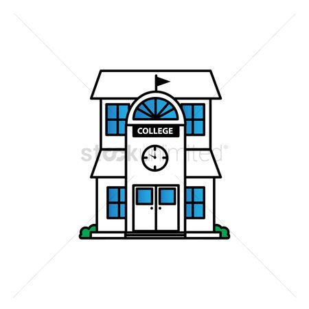 450x450 Free College Building Stock Vectors Stockunlimited