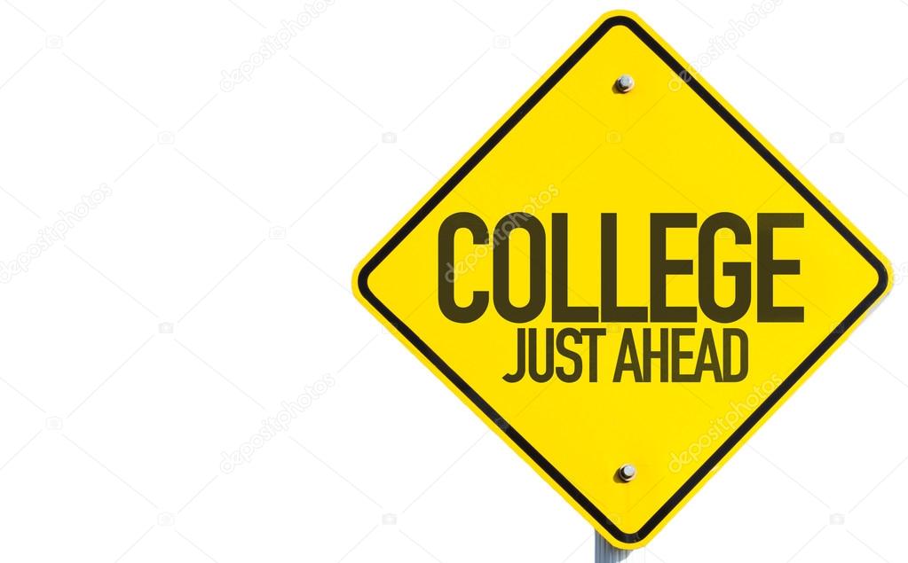 1023x635 College Just Ahead Sign Stock Photo Gustavofrazao