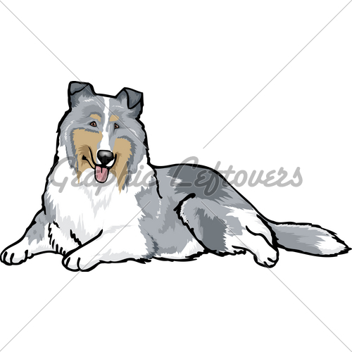 500x500 Rough Collie Clipart Puppy