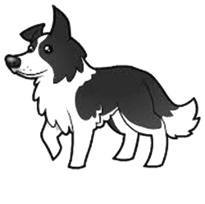 418x416 Border Collie Clip Art