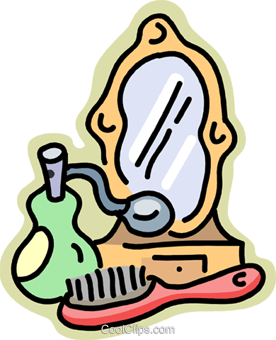 390x480 Personal Grooming Items Royalty Free Vector Clip Art Illustration