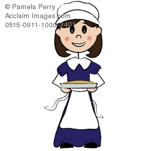 300x300 Colonial Woman Clipart