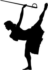207x300 Color Guard Girl Silhouette