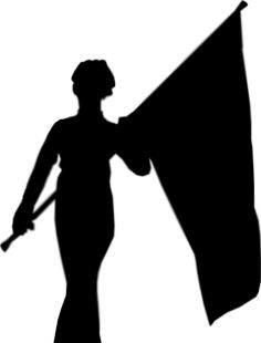 236x310 V131 Color Guard Flag Silhouette Glitter Or By Stickersbystephanie