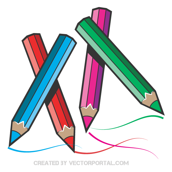 600x600 Color Pencils Vector Art Free Vectors Ui Download