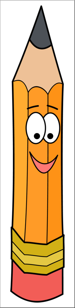 304x1241 Clip Art Cute Pencil 2 Color 2 I Abcteach
