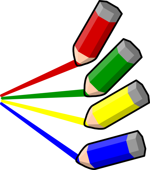 528x598 Color Pencil Stripes Clip Art