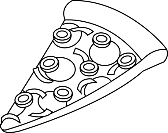 550x436 Pizza Clipart Black And White