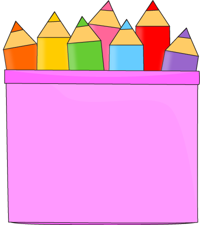 396x445 Colored Pencils In A Pencil Holder Clip Art