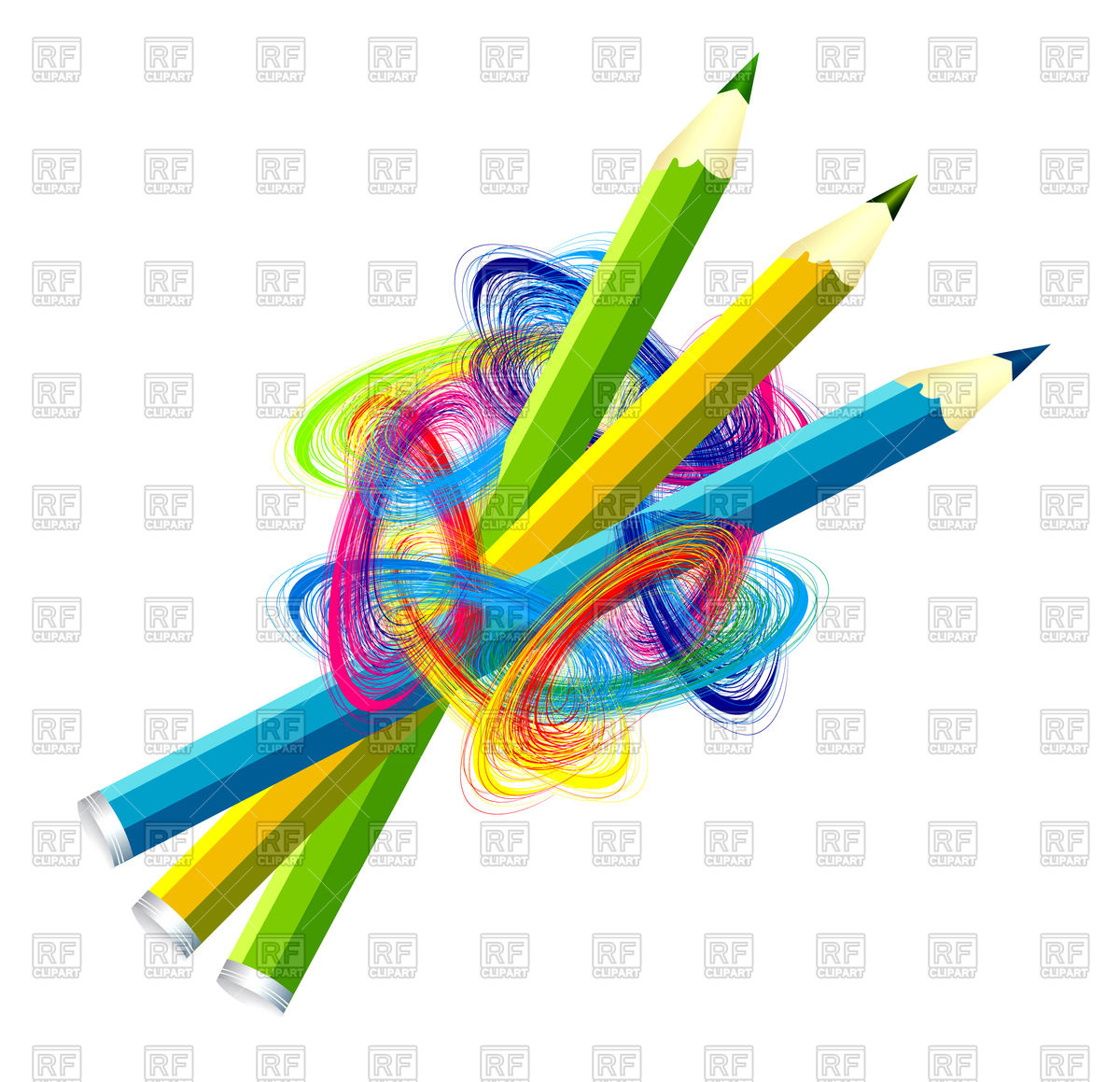 1200x1159 Colored Pencils Royalty Free Vector Clip Art Image