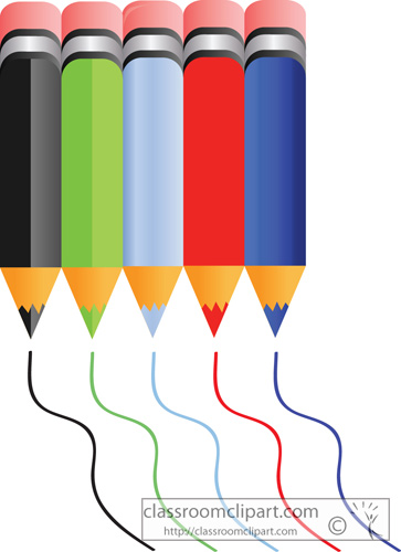 363x500 Colored Pencil Drawing Clipart