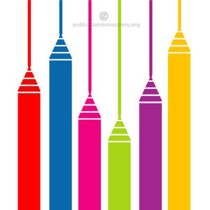 300x300 1578 Free Vector Colored Pencils Public Domain Vectors