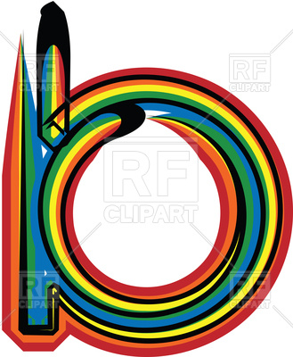 329x400 Colorful Letter B On White Background Royalty Free Vector Clip Art