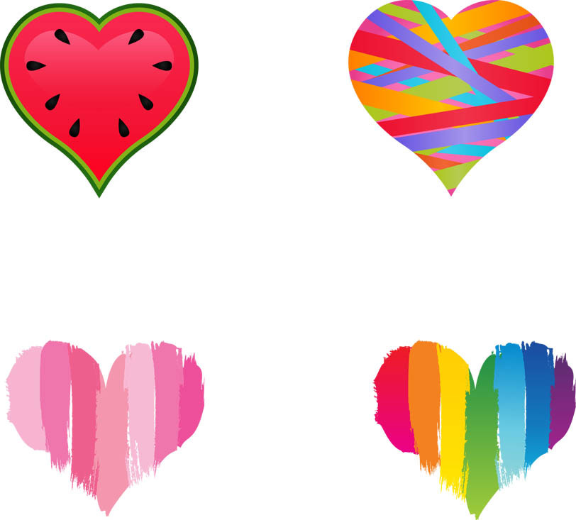 812x733 Heart Clipart Colorful