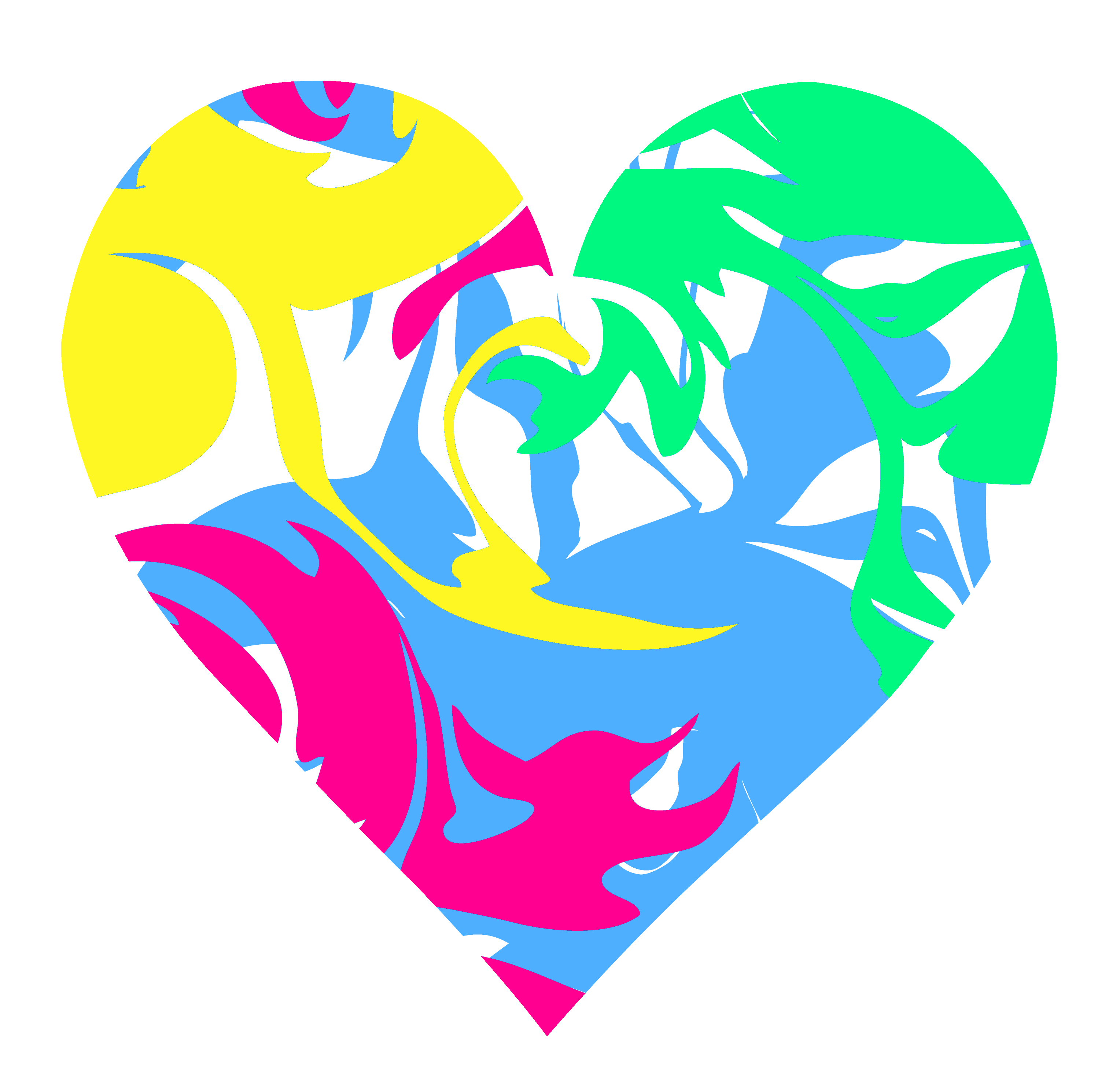 3056x2945 Colorful Swirly Heart