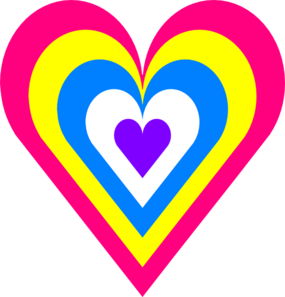 285x297 Heart In Colors Clip Art