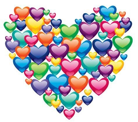 474x418 Hearts Clipart Colorful