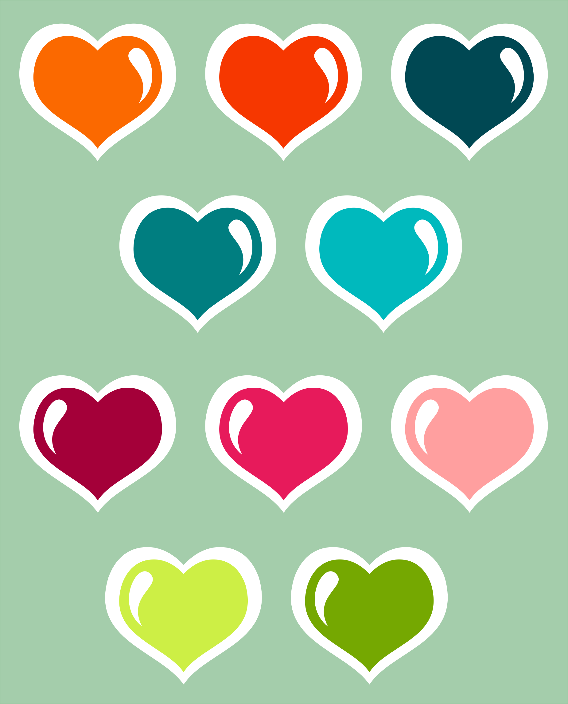 Colorful Heart Clipart Free Download On Clipartmag