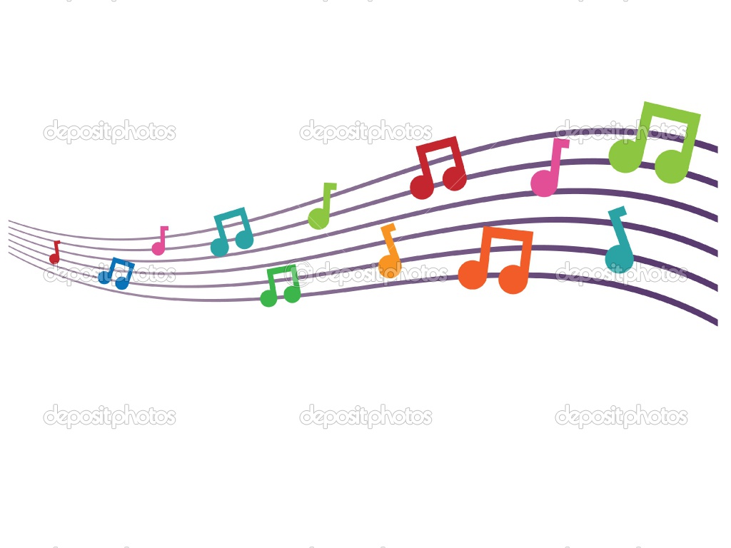 1024x768 Music Notes Clipart Colorful Music Staff