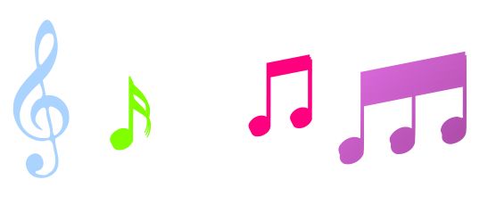 547x238 Music Clipart Colourful