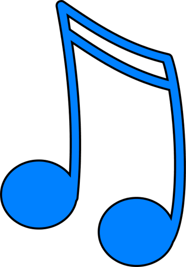600x860 Light Blue Clipart Music Note