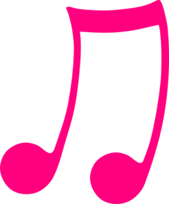 246x297 Pink Musical Note Clip Art