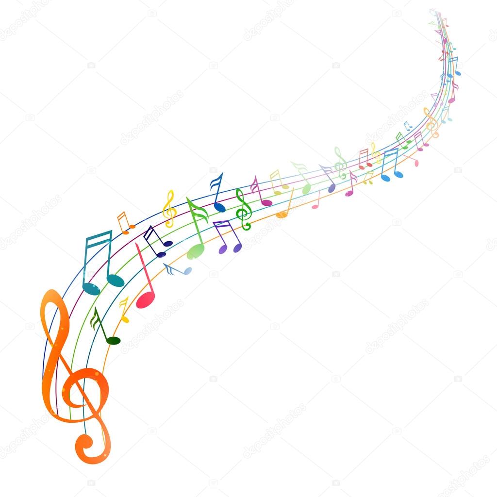 1024x1024 Colorful Music Notes Stock Vector Ramonakaulitzki