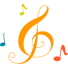 240x240 Music Notes Clipart Orange