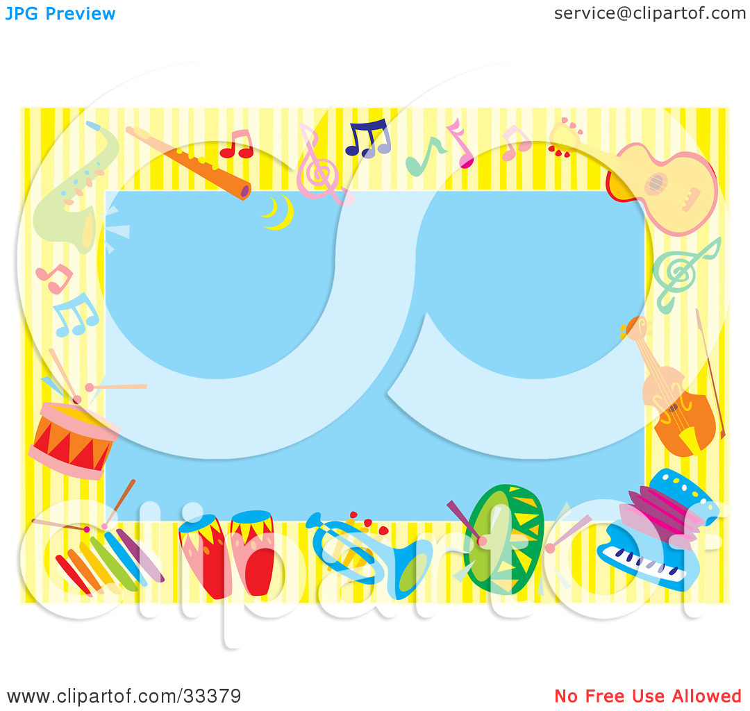 1080x1024 Musical Instrument Border Clip Art