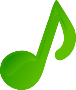 252x298 Green Music Note Clip Art