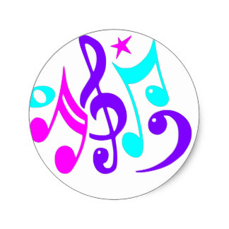 324x324 Music Notes In Color Stickers Zazzle