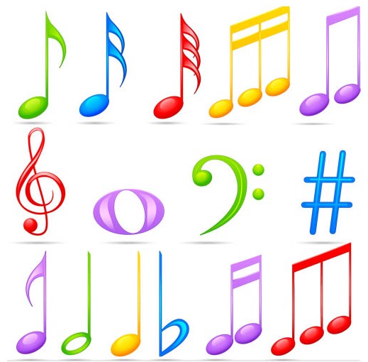 519x510 Color Music Symbols Art Ai Format Free Vector Download