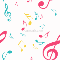 200x200 Colorful Musical Notes Wallpaper Clipart Panda