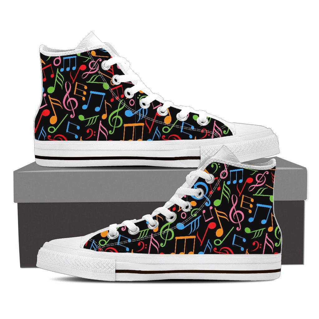 1024x1024 Colorful Music Symbols High Tops Bluegorillainc