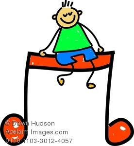 276x300 Image Of A Happy Little Boy Sitting On A Musical Note Symbol