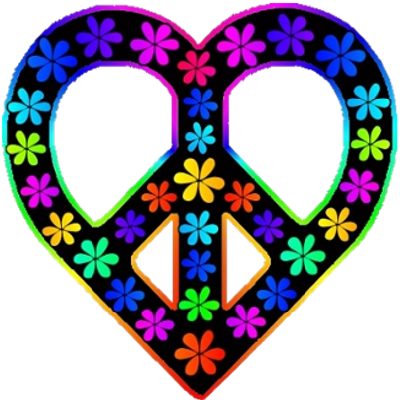 400x400 Clip Art 4 Heart Theme Peace Sign Art