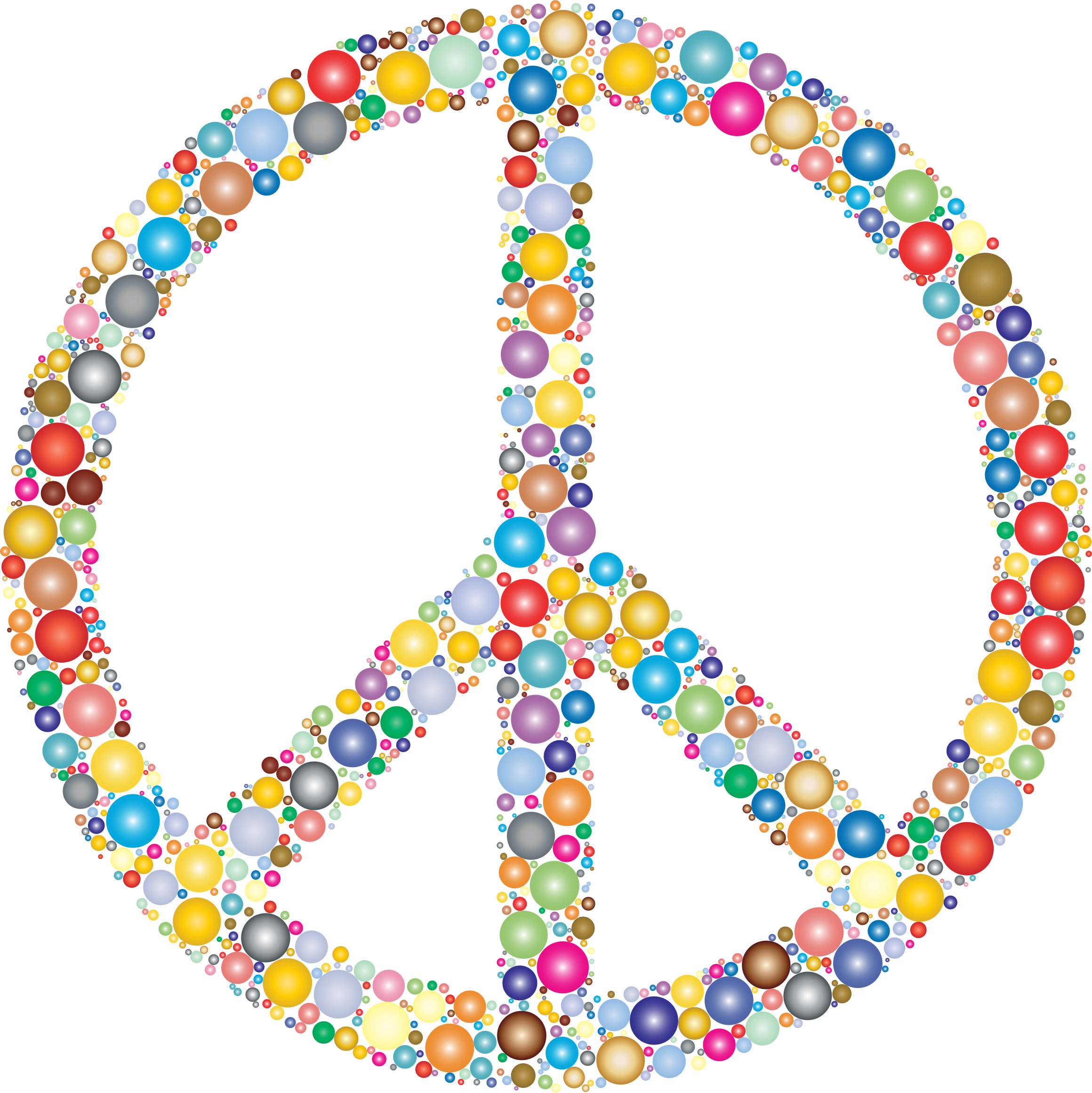 2320x2321 Clipart Colorful Circles Peace Sign 3