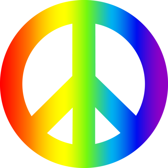 550x550 Colorful Peace Sign Clipart