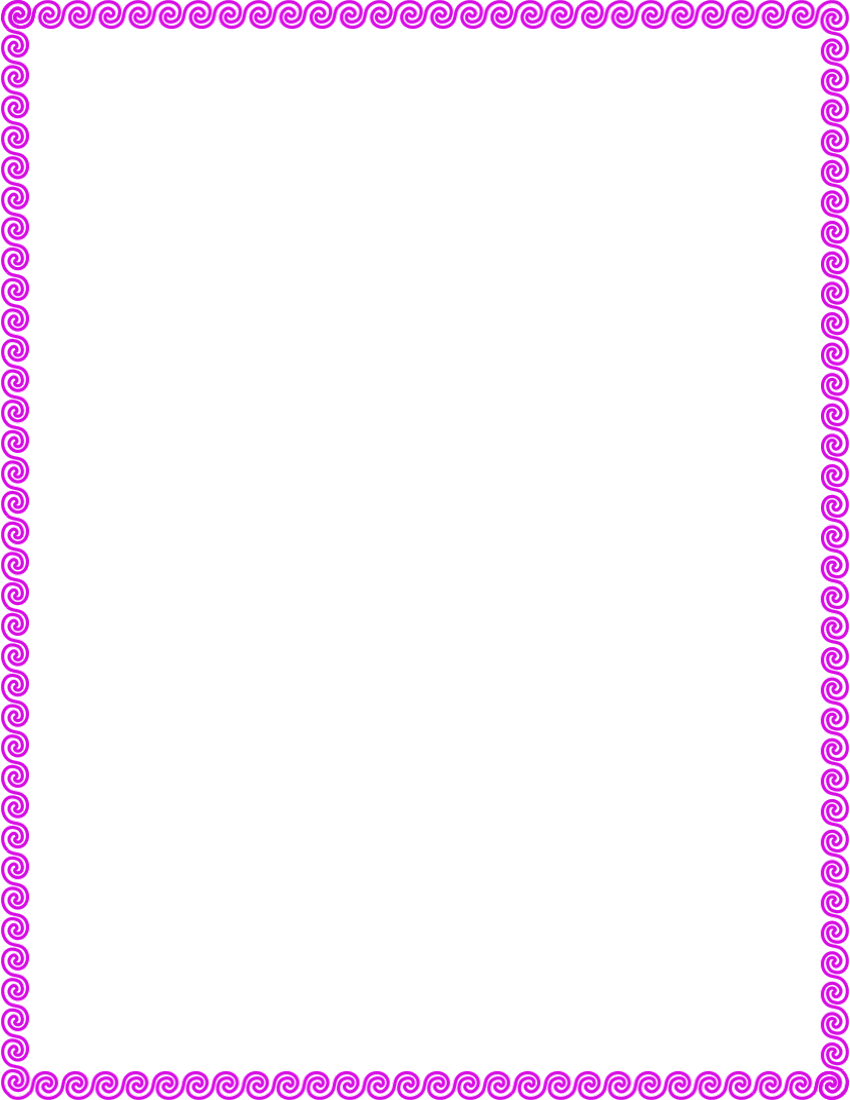 850x1100 Scroll Frame Clipart